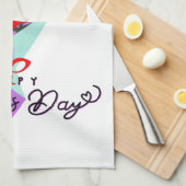 Muttertag Geschenk T-Shirt Geschirrtuch (Viertel Falte)