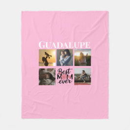 Muttertag Geschenke Foto Collage Mit Monogramm Fleecedecke