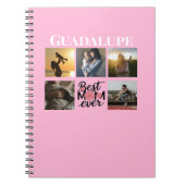 Muttertag Geschenke Foto Collage und Mit Monogramm Notizblock (Vorderseite)
