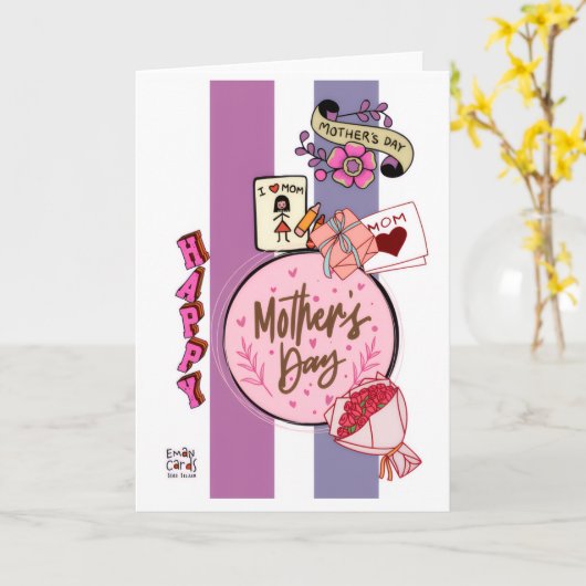 Muttertag - Geschenke Karte (Gelbe Blume)