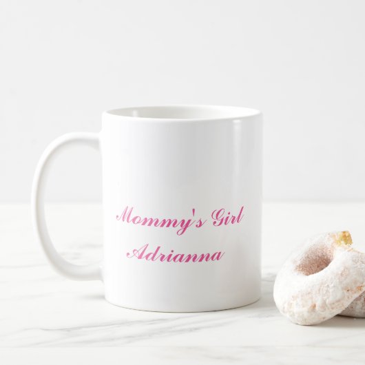 Muttertag Geschenke Mama's Girl Pink White Classy Kaffeetasse (Mit Donut)
