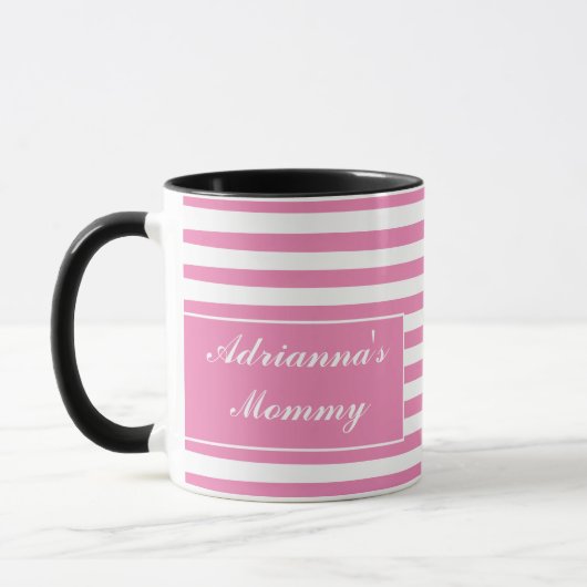 Muttertag Geschenke Rosa Individuelle Name Tasse (Links)