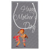 Muttertag Geschenktasche - Klein, glänzend Kleine Geschenktüte (Rückseite)