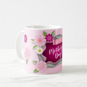 Muttertag - Geschenktasse Blumenbeete Ornament Kaffeetasse