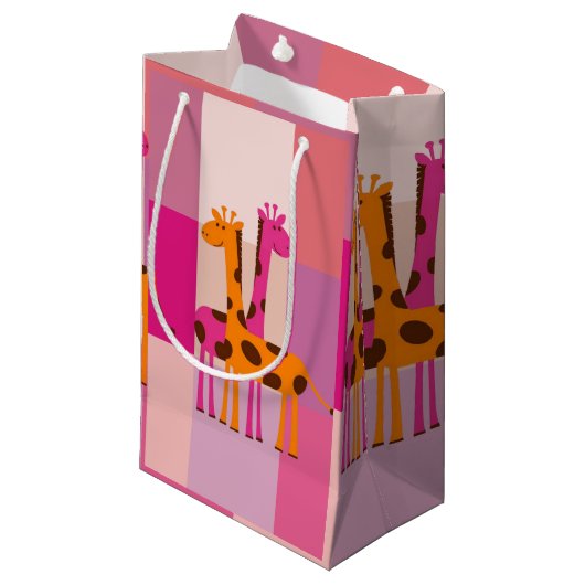 Muttertag Geschenktüte Giraffe (Vorderseite Schrägansicht)