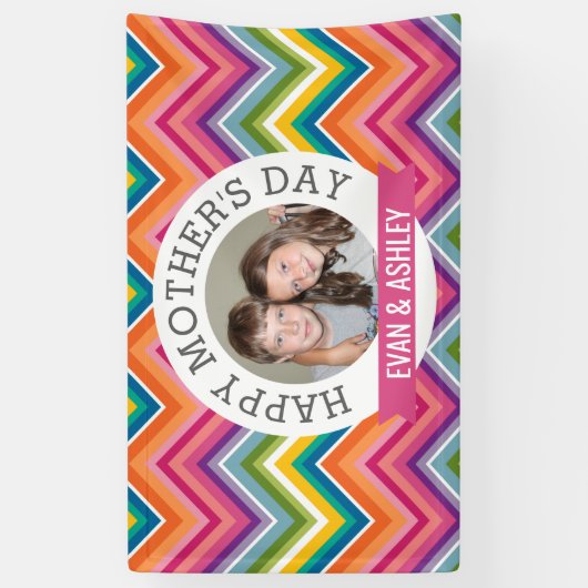 Muttertag glücklich - Benutzerdefinierte Fotovorla Banner (Vertikal)