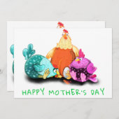 Muttertag glücklich - Hühner Wartete zu hatch (Vorne/Hinten)