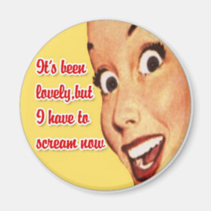 Muttertag Glückliche Hausfrau Lustig Retro Magnet