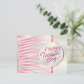 Muttertag Gold Lettern Elegant Rosa Luxus Postkarte (Stehend Vorderseite)