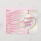 Muttertag Gold Lettern Elegant Rosa Luxus Postkarte (Vorne/Hinten)