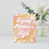 Muttertag Groovy Daisy Feiertagskarte (Stehend Vorderseite)