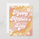 Muttertag Groovy Daisy Feiertagskarte (Vorne/Hinten)