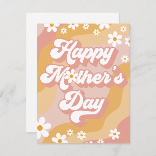 Muttertag Groovy Daisy Feiertagskarte (Vorne/Hinten)