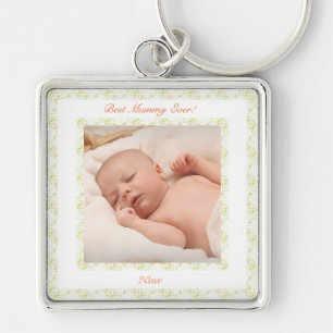 Muttertag Grün beste Mama-Mama-Foto-Geschenk Schlüsselanhänger