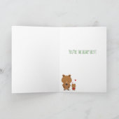 Muttertag grüner Tierbär - Herz Karte (Innenseite)