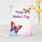Müttertag Grußkarte mit Flügeln Karte (Gelbe Blume)