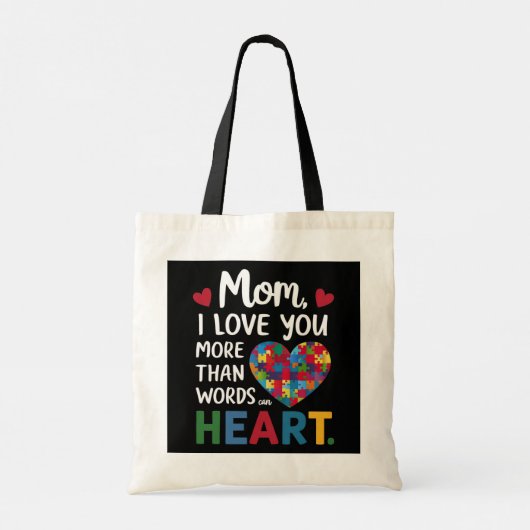 Muttertag "Heart Puzzle" Tote Tasche (Rückseite)