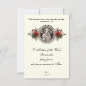 Muttertag Heilige Karte mit Schrift Verse (Rückseite)