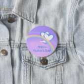 Muttertag Herzen auf Regenbogen Button (Beispiel)