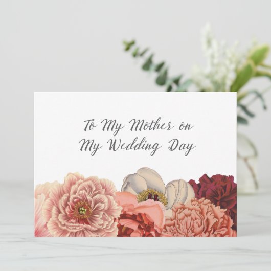 Muttertag Hochzeit Dankeschön Karte (Stehend Vorderseite)