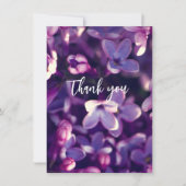 Muttertag, Hochzeit, Schwangerschaft, Lilac-Blume, Dankeskarte (Vorderseite)