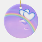 Muttertag Hoher Herzschlag Keramikornament (Hinten)