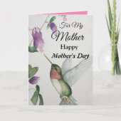 Muttertag Hübsche Hummingbird-Karte Karte (Vorderseite)