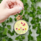 Muttertag, Ich Liebe Dich Mama, Blumen Muster Schlüsselanhänger (Hand)