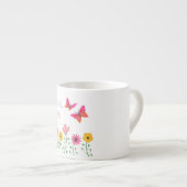 Muttertag, Ich liebe dich Mama, Blumenmuster Espre Espressotasse (Vorderseite Rechts)