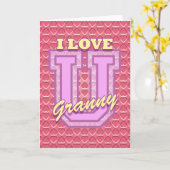 Muttertag: Ich Liebe dir Granny Karte (Gelbe Blume)