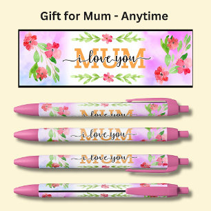 Muttertag - Ich Liebe Sie Mama Pink Blume Kugelschreiber