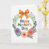 Muttertag Illustration Karte (Gelbe Blume)