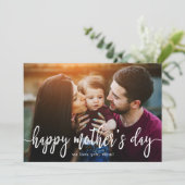 Muttertag im eleganten Foto Karte (Stehend Vorderseite)