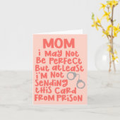 Muttertag im Gefängnis Geburtstag Karte (Gelbe Blume)