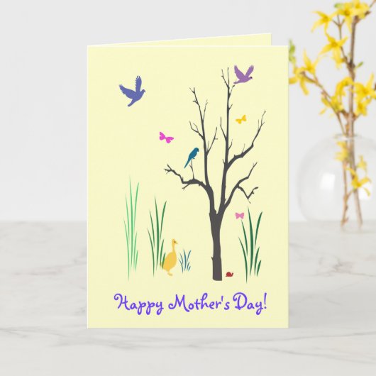 Muttertag im Springtime Karte (Gelbe Blume)