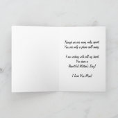 Muttertag in großer Entfernung Karte (Innenseite)