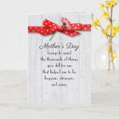 Muttertag in Ribbon auf Holz Karte (Gelbe Blume)