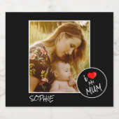 Muttertag, individuelles Foto - Personalisiert Bierflaschenetikett (Einzelnes Label)