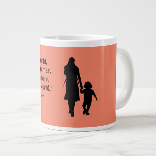 Muttertag Jumbo-Tasse (Vorderseite Rechts)