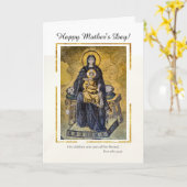 Muttertag Jungfrau und Kind Byzantinisch Karte (Gelbe Blume)