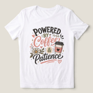 Muttertag Kaffee Mama Powered by Geduld Geschenk Tri-Blend Shirt