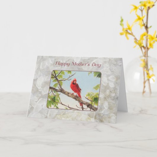 Muttertag, Kardinal Karte (Gelbe Blume)