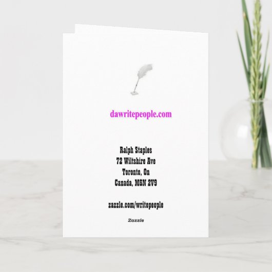 Muttertag Karte (Rückseite)