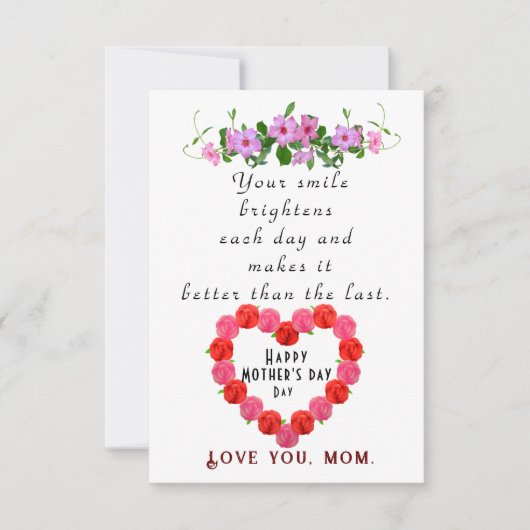 Muttertag Karte (Vorderseite)