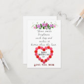 Muttertag Karte (Vorderseite/Rückseite Beispiel)