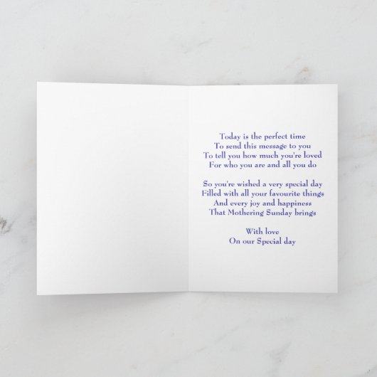 Muttertag Karte (Innenseite)