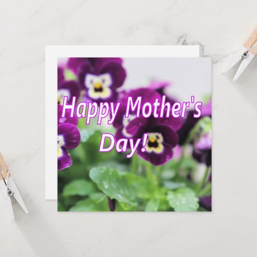 Muttertag Karte (Vorderseite/Rückseite Beispiel)