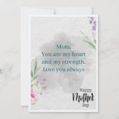 Muttertag Karte (Rückseite)