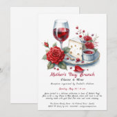 Muttertag Käse & Wein Brunch Einladung (Vorne/Hinten)