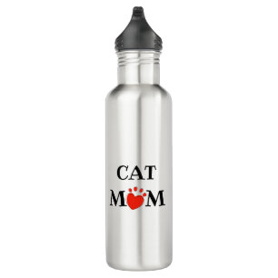 Muttertag Katze Mama Personalisiertes Foto Edelstahlflasche
